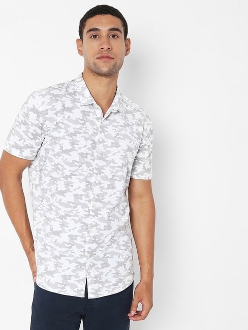 GAS | Camouflage Print Slim Fit Shirt
