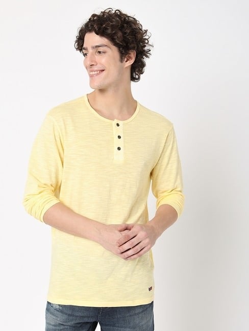 GAS | Heathered CPD Slim Fit Henley T-shirt