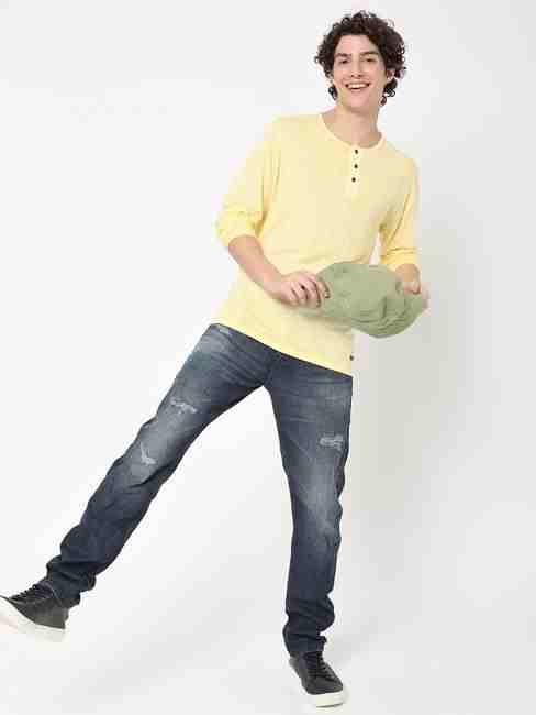 Heathered CPD Slim Fit Henley T-shirt