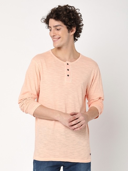 GAS | Heathered CPD Slim Fit Henley T-shirt