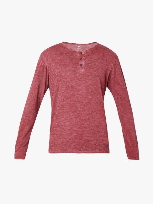 Heathered CPD Slim Fit Henley T-shirt