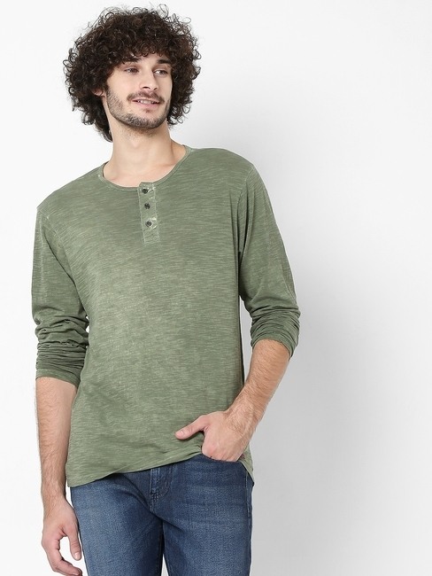 GAS | Heathered CPD Slim Fit Henley T-shirt
