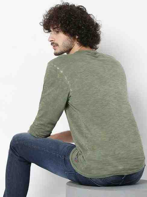 Heathered CPD Slim Fit Henley T-shirt