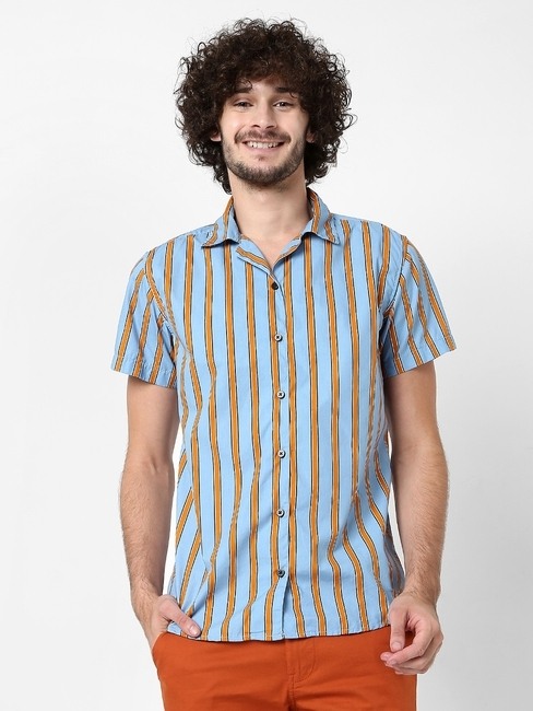 GAS | Striped Spread-Collar Slim Fit Shirt