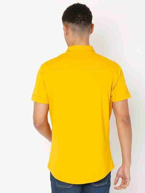 Slim Fit Shirt with Spread Collar