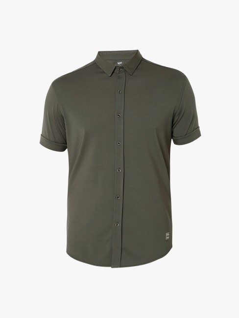 Slim Fit Shirt with Spread Collar