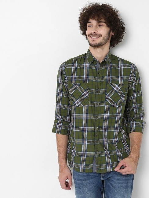 GAS | Checked Slim Fit Cotton Shirt