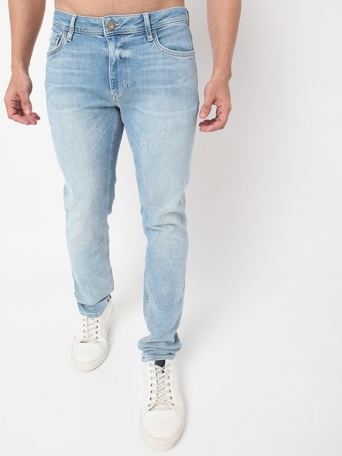 GAS | Heavily Washed Tapered Fit Jeans