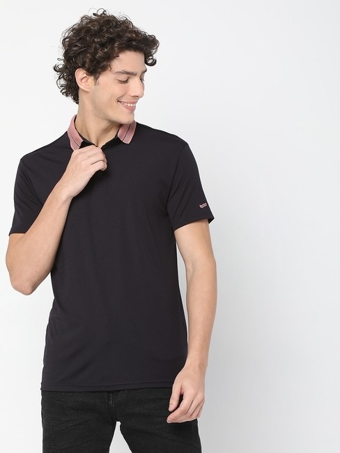 Smart Fit AGAP Navy Blue Polo T-shirt