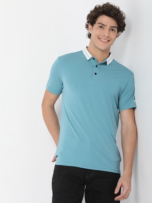 GAS | Smart Fit AGAP Teal Blue Polo T-shirt