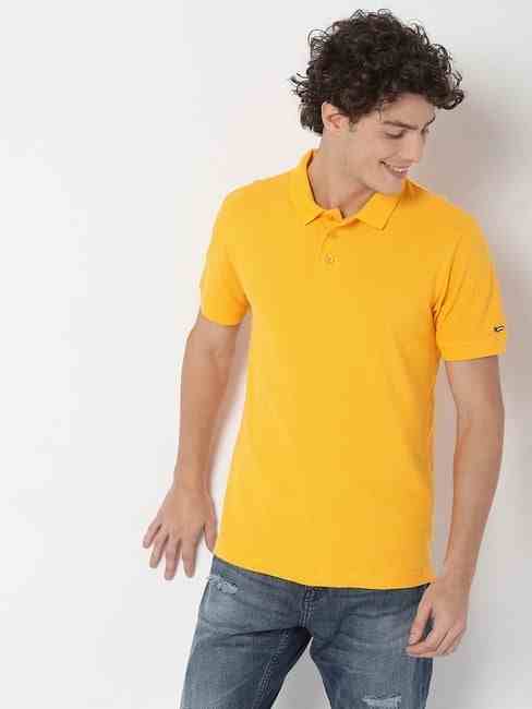 GAS | Ralph Basic Golden Yellow Cotton Polo T-shirt
