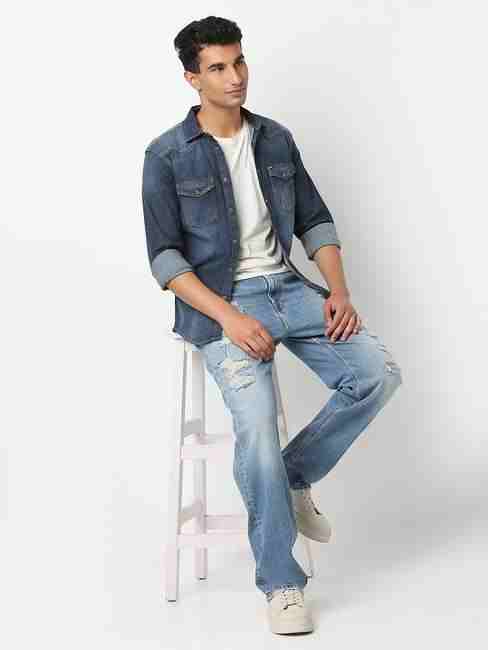 GAS | Men's Long Sleeve Dual Pocket Kant Denim Shirt