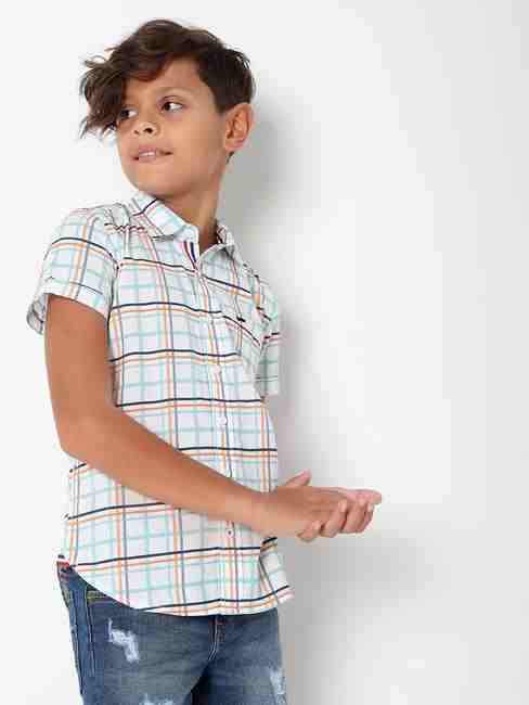 Lanzo Jr Slim Fit Checks Shirt