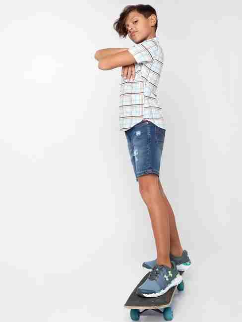 Lanzo Jr Slim Fit Checks Shirt