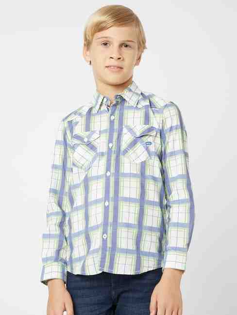 GAS | Lanzo Checked Slim Fit Shirt with Flap Pockets