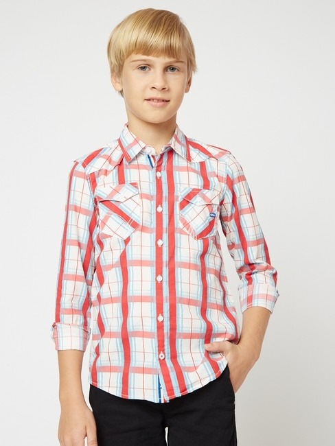 GAS | Lanzo Checked Slim Fit Shirt with Flap Pockets