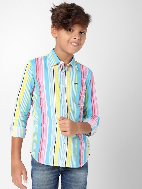 GAS | Lanzo Jr Multi Stripe Cotton Shirt