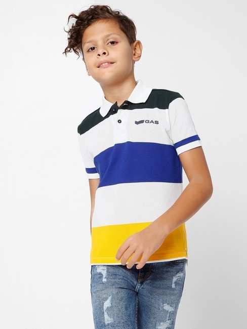 GAS | Ralph Blanco Striped Polo T-shirt