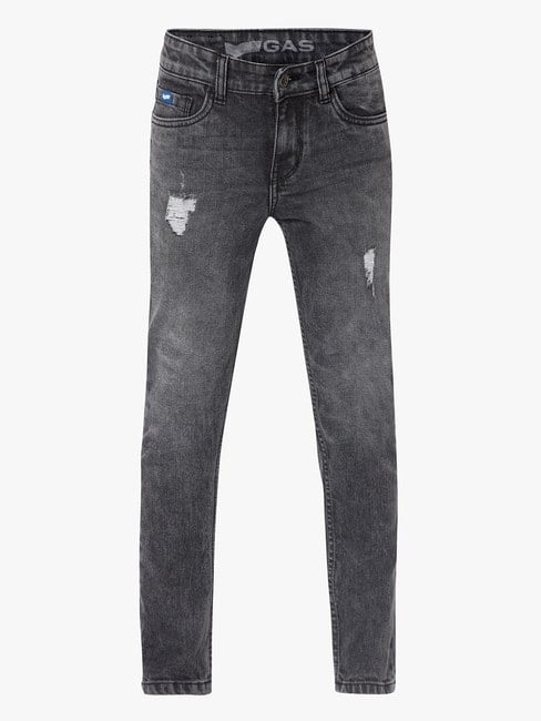 Washed Mid-Rise Jeans