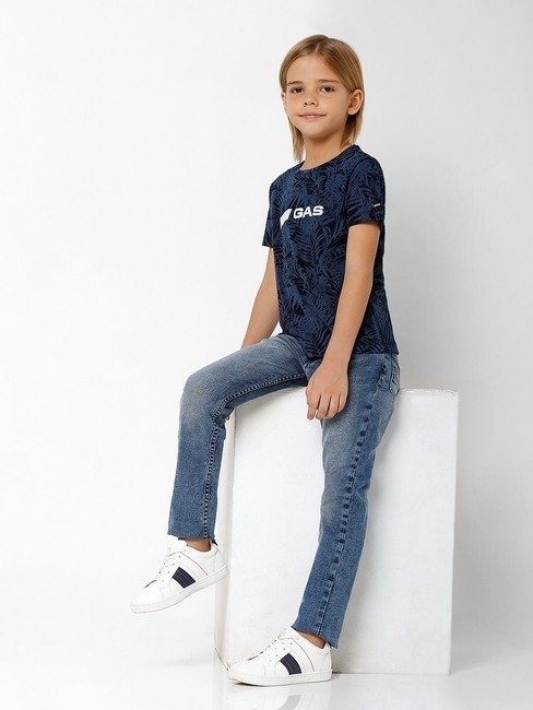 GAS | Washed Mid-Rise Jeans