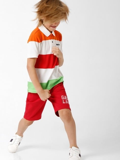 GAS | Logo Print Knit Shorts with Insert Pockets