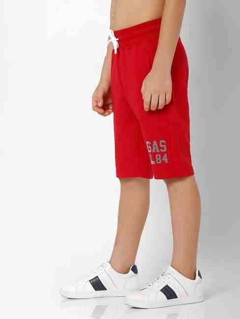 Logo Print Knit Shorts with Insert Pockets