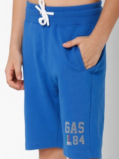Logo Print Knit Shorts with Insert Pockets