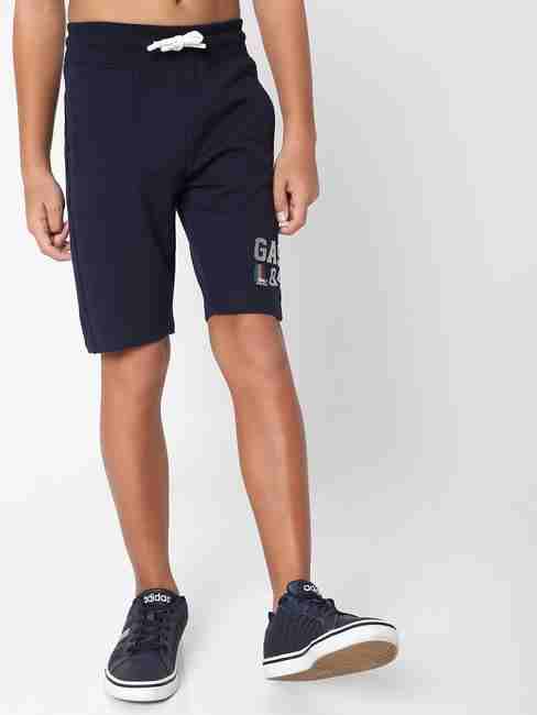 Logo Print Knit Shorts with Insert Pockets