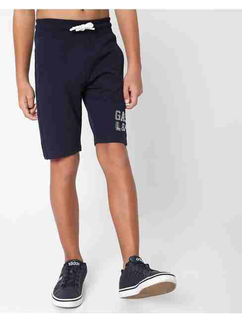 Logo Print Knit Shorts with Insert Pockets