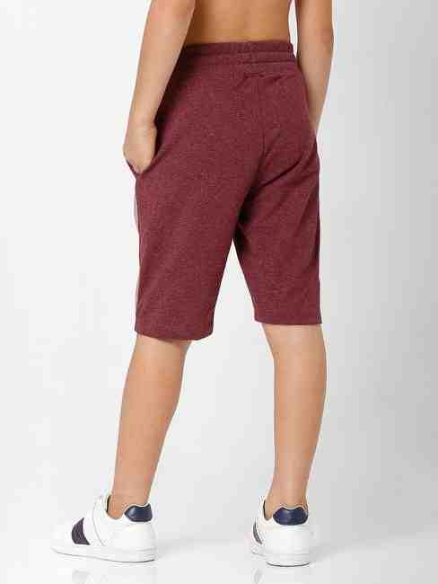 Heathered Knit Shorts with Insert Pockets