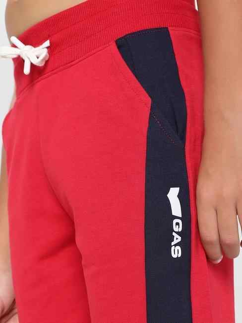 Colourblock Knit Shorts with Insert Pockets