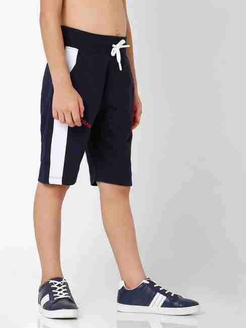 Colourblock Knit Shorts with Insert Pockets