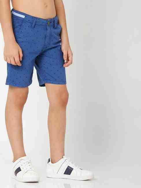 Micro Print Shorts with Insert Pockets