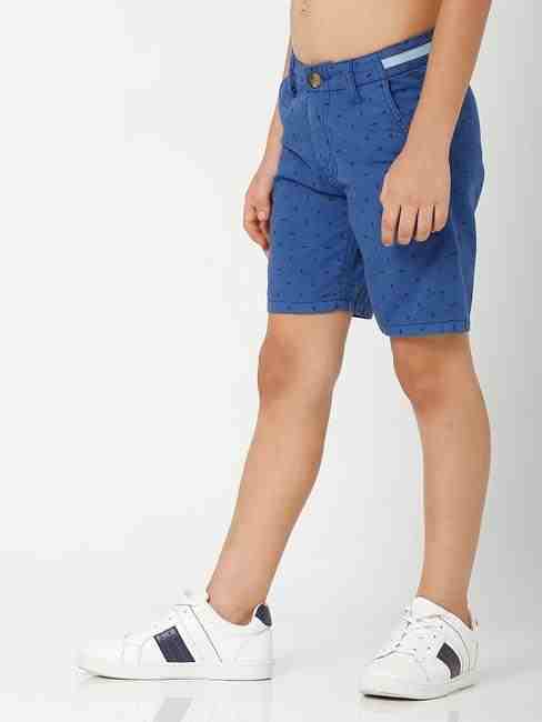 Micro Print Shorts with Insert Pockets
