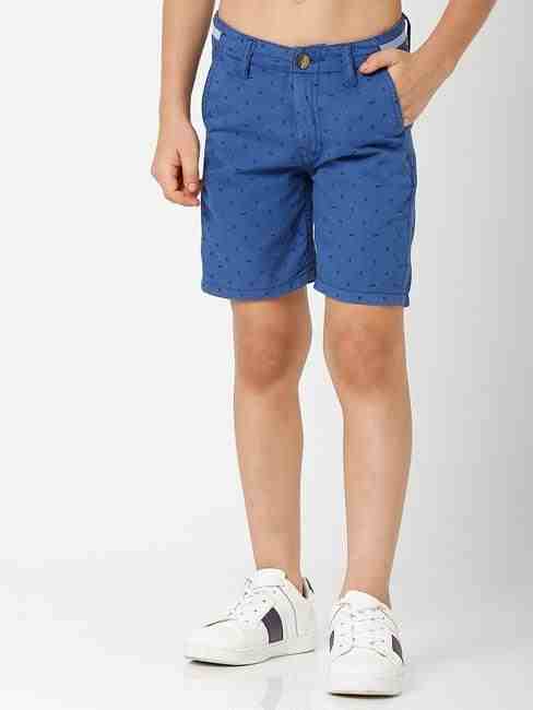 Micro Print Shorts with Insert Pockets