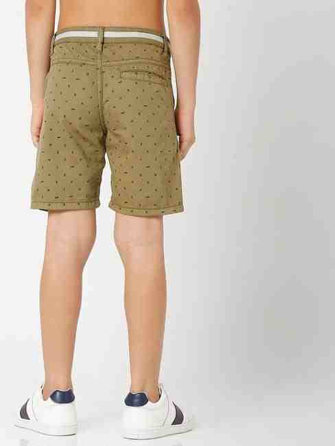 Micro Print Shorts with Insert Pockets