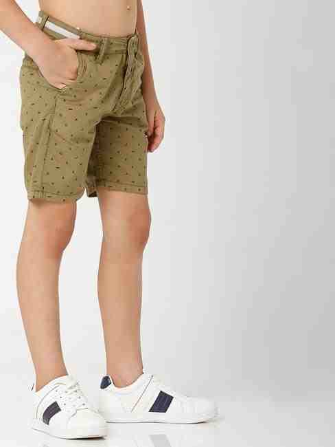 Micro Print Shorts with Insert Pockets