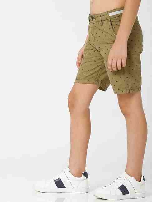 Micro Print Shorts with Insert Pockets