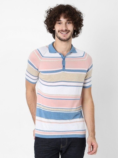 GAS | Astri Slim Fit Striped Polo T-shirt