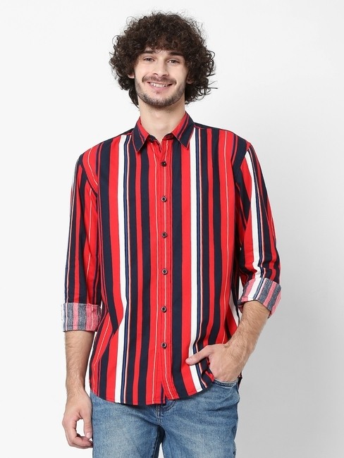 GAS | S.DET Striped Slim Fit Shirt