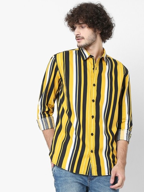 GAS | S.DET Striped Slim Fit Shirt