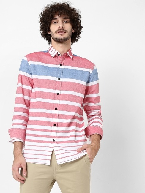 GAS | S.DET Line Striped Slim Fit Shirt
