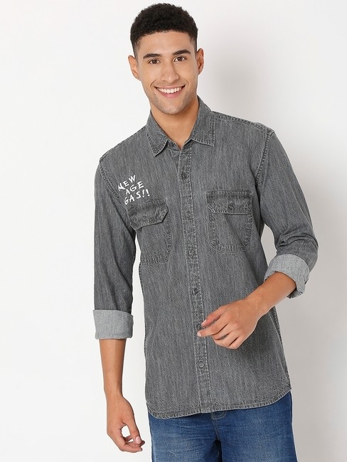 GAS | Zephyr Chalk Shirt with Flap Pockets