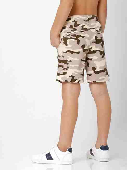Camouflage Print Shorts with Insert Pockets