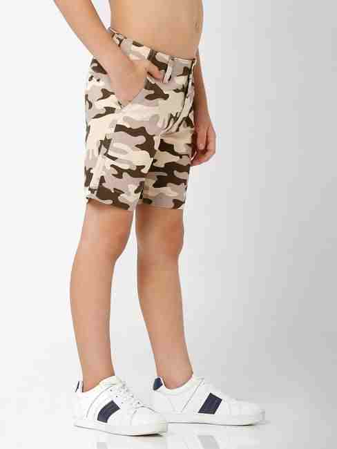 Camouflage Print Shorts with Insert Pockets
