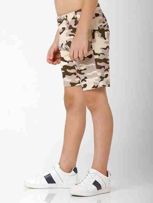 Camouflage Print Shorts with Insert Pockets