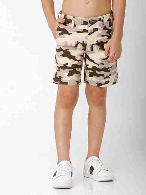 Camouflage Print Shorts with Insert Pockets