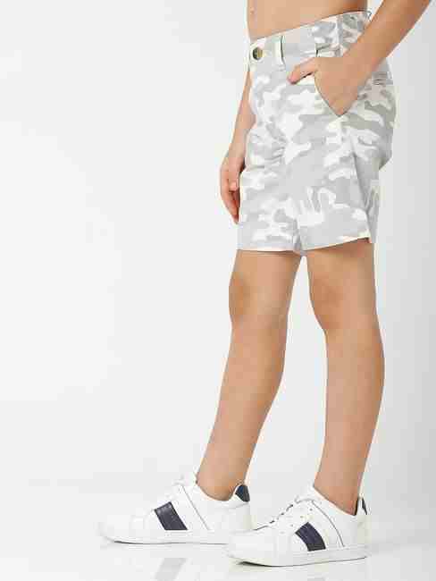 Camouflage Print Shorts with Insert Pockets