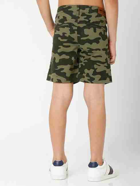 Camouflage Print Shorts with Insert Pockets