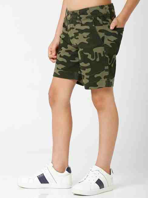 Camouflage Print Shorts with Insert Pockets
